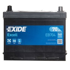Excell 030 Car Battery 12V 70Ah 540cca L270 W173 H222 0/1 B9 3 Year Exide EB704