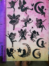 Black Die Cut Fairies/Fairy