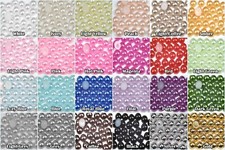 Pack Flatback Half Pearls 2-12mm in 20 Colours Craft Card Making Embellishment