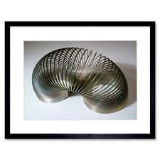 Photo Toy Sensation Spring Slinky Metal Fun Framed Print Picture Mount 12x16"