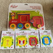 Hamleys Wooden Train Photo Frame Wall Plaque Jungle Animals Kids Toddler Safari 