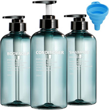 3 Pack Empty Shampoo Bottles