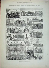Old Antique Print 1881