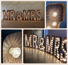 4FT LIGHT UP MR & MRS LETTERS