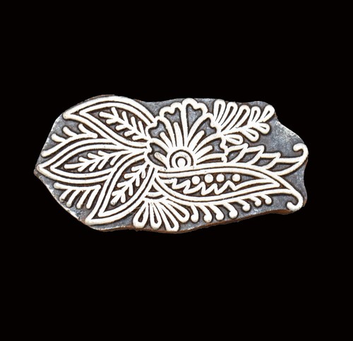 Indian wood printing block - wood,