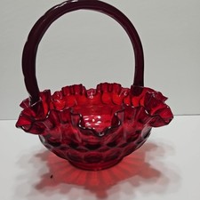 Vintage Fenton Glass Ruby Red