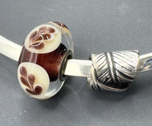 Trollbeads fern leaf glass - trollbeads,