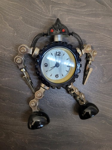 Robot alarm clock metal - clock,