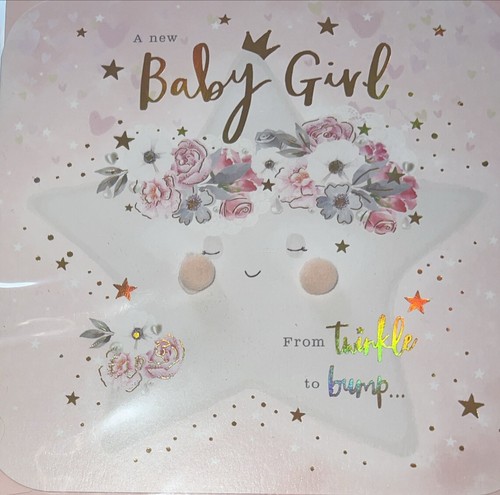 New baby girl - new, card