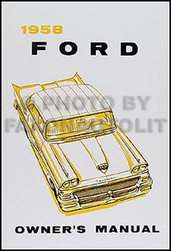 1958 ford owners manual - ford,