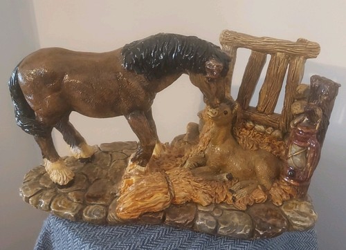 Large vintage epl - resin, horse