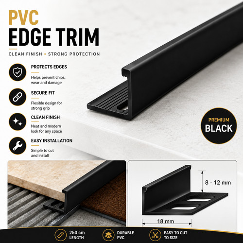 Pvc straight edge tile trim - pvc,