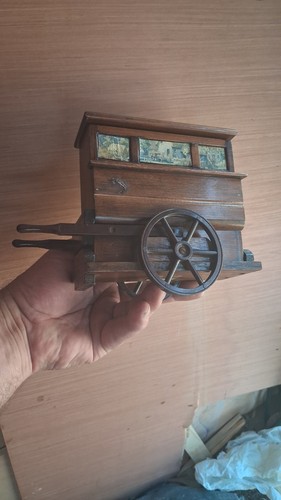 Vintage oak barrel organ - vintage,