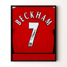 David Beckham #7 Framed Jersey