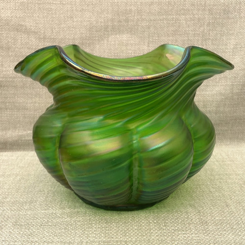 Loetz style creta ribbed - creta,