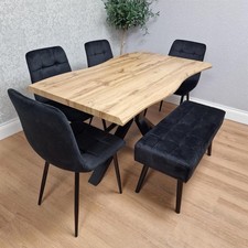 Dining Table Set with 4 black