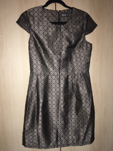 Apricot jacquard dress - jacquard, m