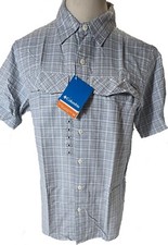 Columbia Men's Silver Ridge Multi Plaid Short Sleeve Shirt - Blue Check