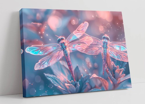 Cool blue pink - cool, dragonflies