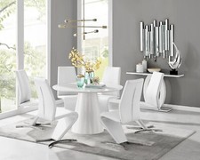 PALAMA White High Gloss Round