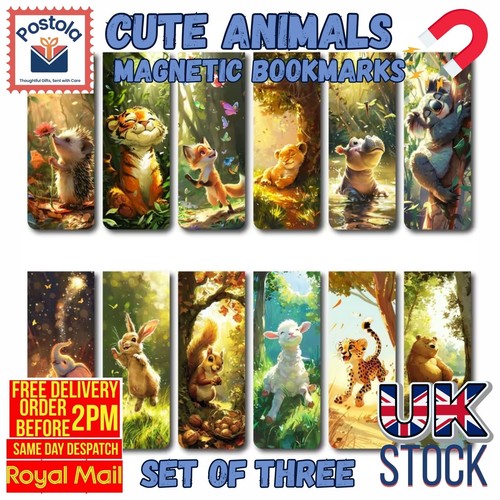 Cute animal magnetic bookmarks - animal,