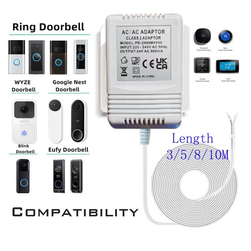 24v 500ma doorbell transformer - 24v,