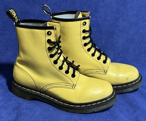 Yellow patent leather doc - yellow, dr
