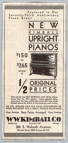 1930 kimball pianos chicago - 1930,