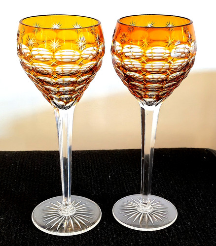 Antique glass bohemia cased - bohemia,