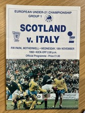 Scotland v Italy - U21 European Championship - 18th November 1992