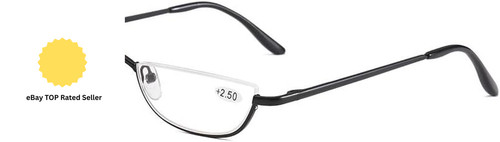 Half frame reading glasses - half,