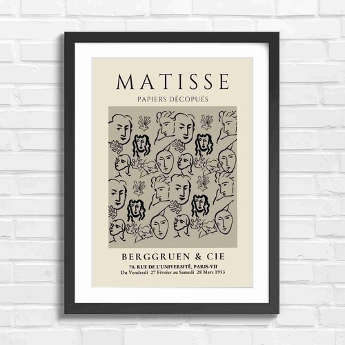 Vintage matisse faces art - matisse,