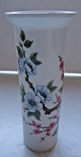 Portmeirion Small Pillar Vase - R H S White Almond Blossom - 130mm tall x 50mm