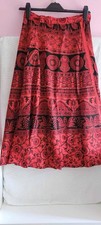 Boho Gypsy Skirt Bohemian Hippy Chic Size 12-14 Wrap Style Vintage Style Indian