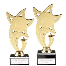 Star Fire Multisport Trophies Gold Achievement Award 2 Sizes FREE Engraving