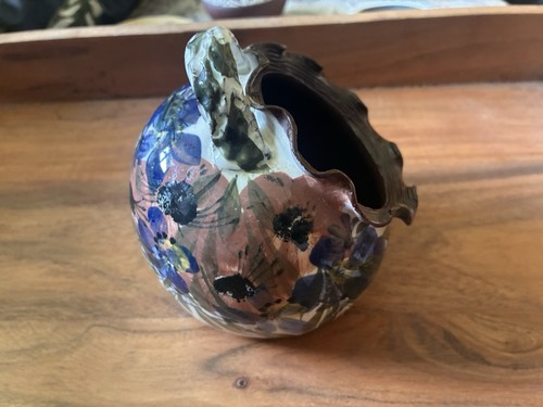Studio pottery salt - pottery, rustic