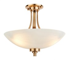 Ceiling Light Brass Welles Brushed Aged Endon 112438