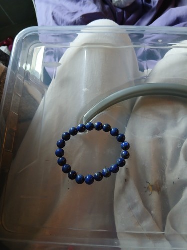 Blue beaded bracelet - beaded,