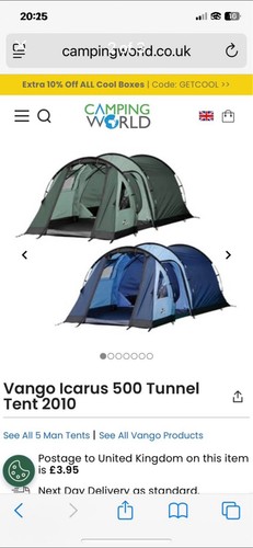 Vango icarus 500 berth - 4/5,