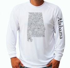 Alabama State Map Fishing Boat