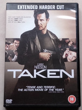 DVD film: "Taken" 2008 cert 18, extended harder cut, Liam Neeson, extra features