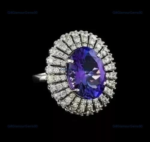 Natural blue tanzanite - 5.18, ct