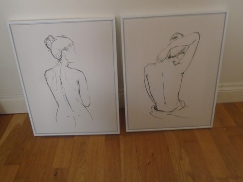 Pair nude female figures - of,