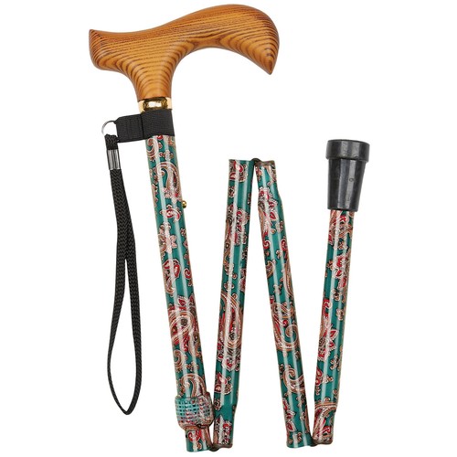 Ladies green paisley - green,