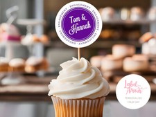 PERSONALISED Cupcake Cake Decoration Pick Toppers Party Favours | Engagement