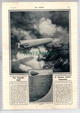 Zeppelin Airship  WW1 World War One - 1915 News Page / Print