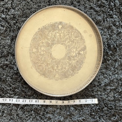 Vintage silver plated round - vintage,