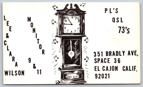Qsl postcard lee clara - qsl, &