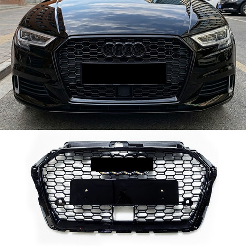 Black gloss honeycomb grill - black,