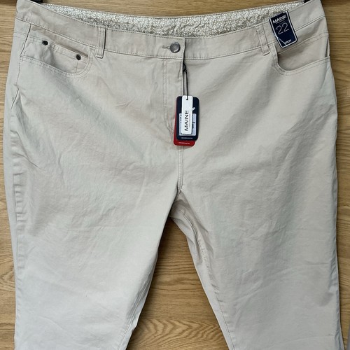 Ladies maine crop beige jeans - ladies,
